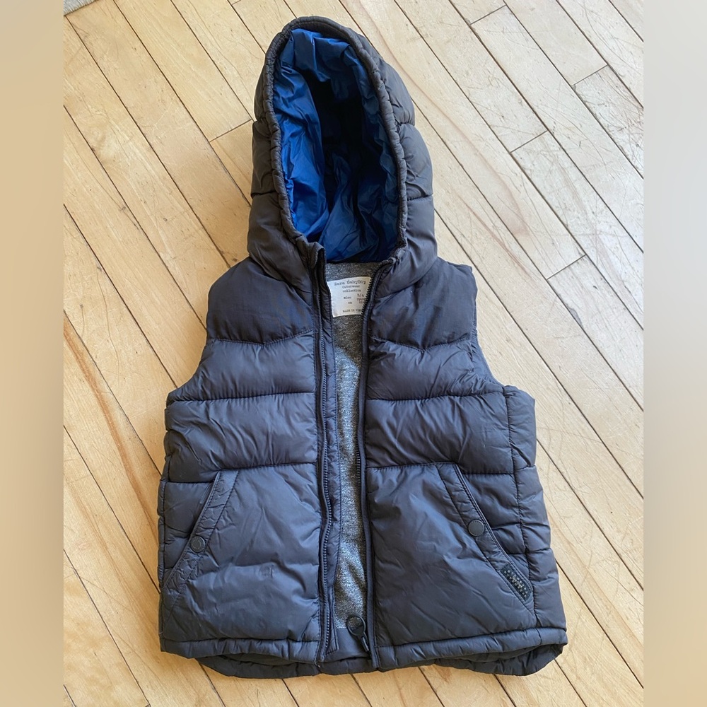 Toddler Puffer Vest with Hood (3/4)🍂🍁